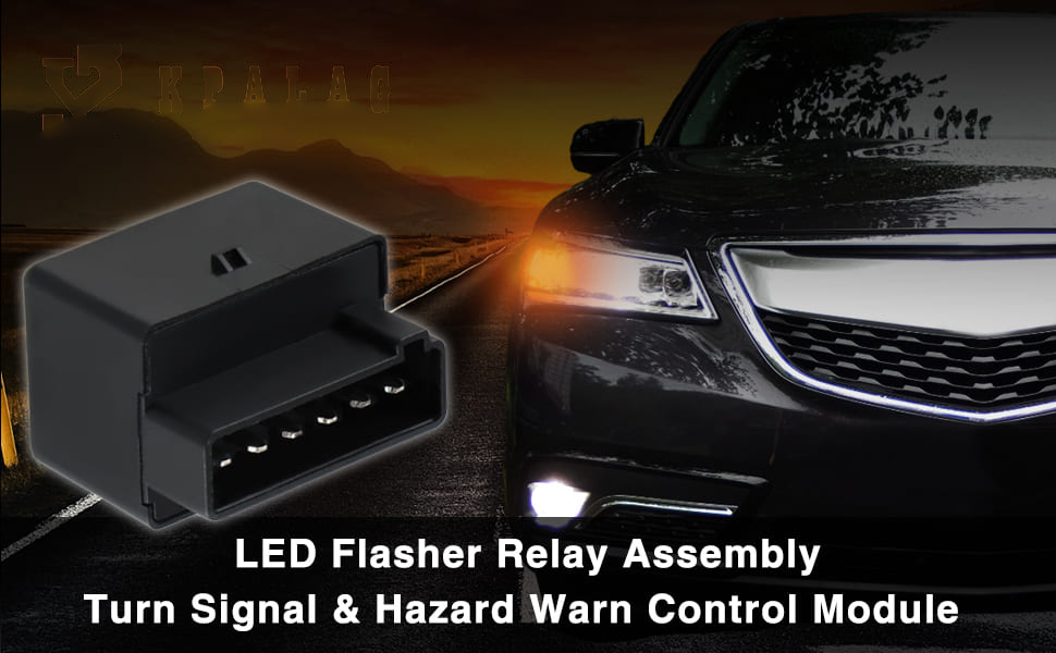 LED Flasher Relay Assembly Turn Signal & Hazard Warn Realy Control Module 6 Pin