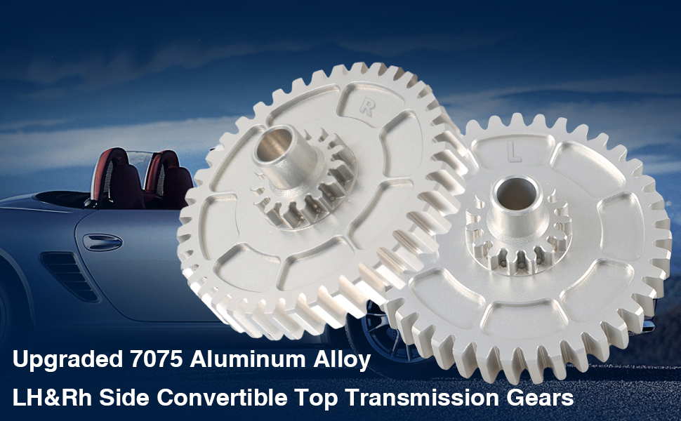 Upgraded 7075 Aluminum Alloy Convertible Top Transmission Gears LH&Rh Side